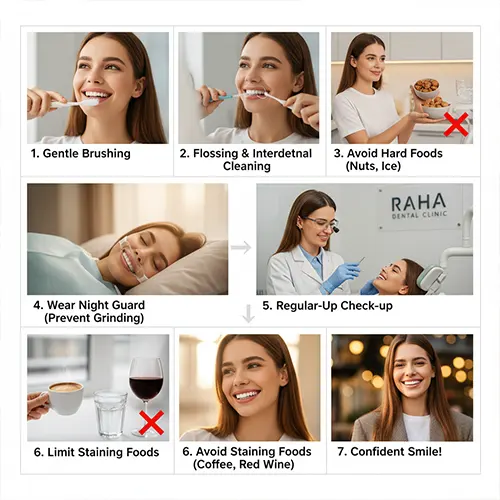 مراقبت‌های پس از لمینت دندان